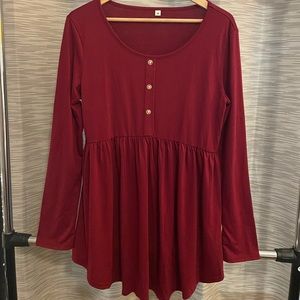 Red, woman’s maternity shirt, size medium